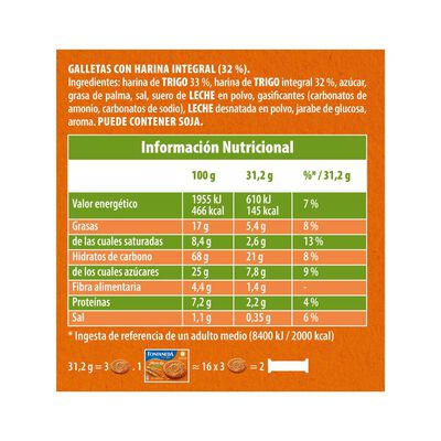 Galleta integral Marielu Fontaneda 520g