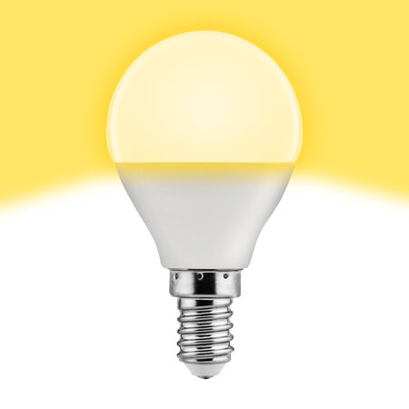 Bombilla Led esférica e14 plástico TM p45 6W cálida