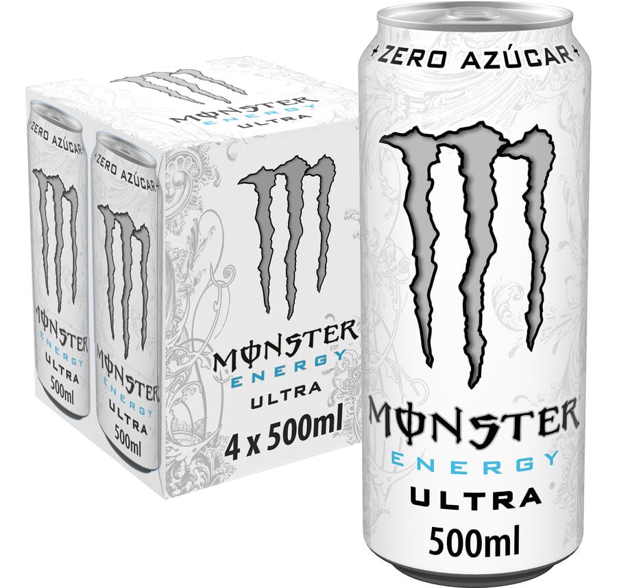 Bebida Monster sin azúcar añadido 50cl x 4 taurina ginseng