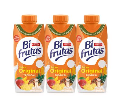 Zumo tropical con leche Bifrutas Pascual pack 3