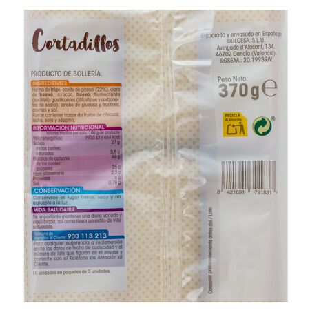 Bizcocho cortadillo Alipende 370g