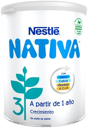 Leche crecimiento en polvo Nativa 3 Nestlé desde 12meses 800g