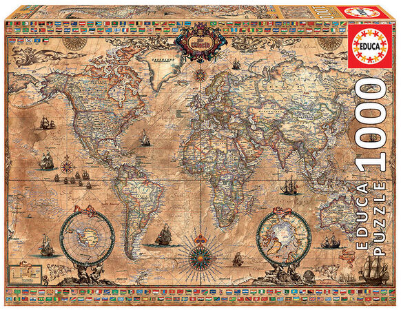 Puzzle mapamundi Educa Borras 1000u