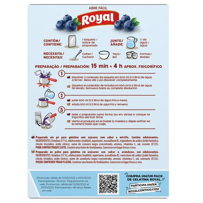Gelatina light de ar&aacute;ndano Royal 31g