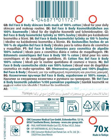 Bastoncillos Bel 70 unidades