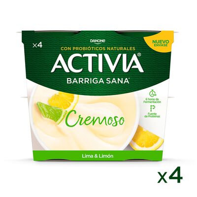 B&iacute;fidus Activia cremoso pack 4 lima lim&oacute;n