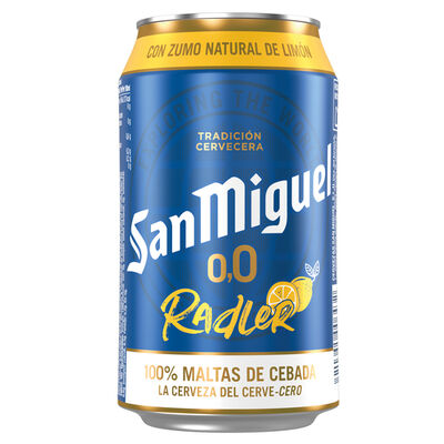 Cerveza sin alcohol con lim&oacute;n San Miguel 0,0% Radler 33cl