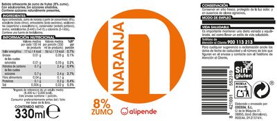 Refresco naranja Alipende lata 33cl zero