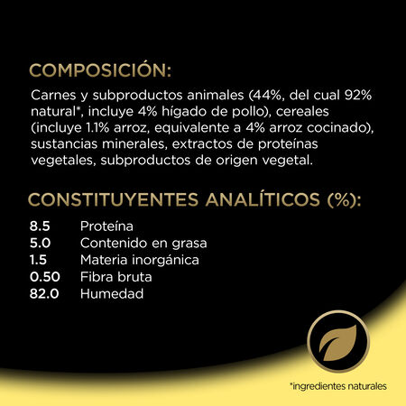 Comida húmeda perro César senior pollo arroz 10+ 150g
