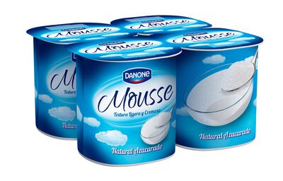 Mousse Danone pack 4 natural azucarado