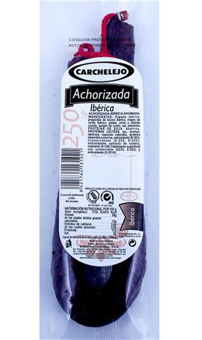 Morcilla achorizada ibérica Carchelejo pieza 250g