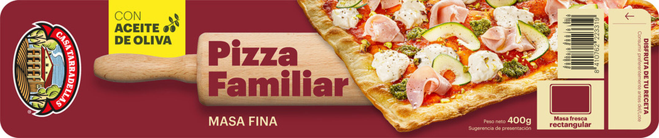 Masa de pizza familiar Casa Tarradellas 400g