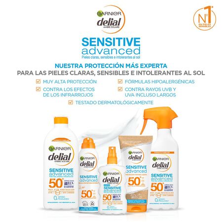 Crema solar Delial 400ml FPS 50 sensitive advanced formato familiar