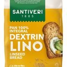 Pan tostado integral Dextrin Santiveri con semilla de lino 300g