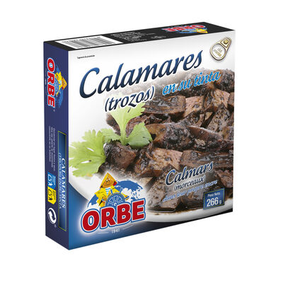Calamares en trozos en su tinta Orbe 168g