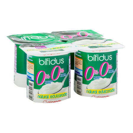 Bífidus Alipende sin azúcar añadido pack 4 natural edulcorado
