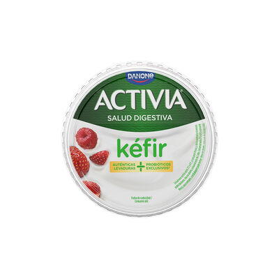 K&eacute;fir activia con sabor a fresa y frambuesa con 380 gramos