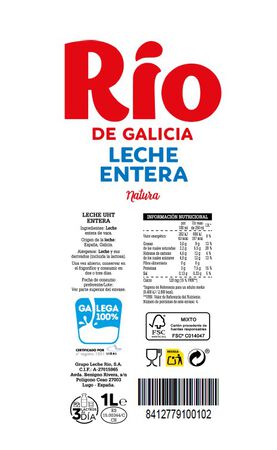 Leche R&iacute;o 1l entera