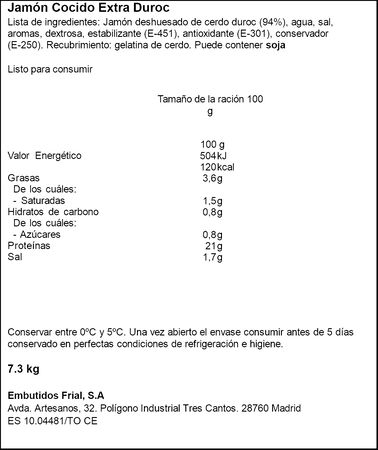 Lote: 250gr Jam&oacute;n cocido+250gr Pechuda de pavo+250gr Queso tierno