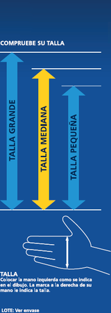 Guantes satinados Lanta sensibles talla mediana