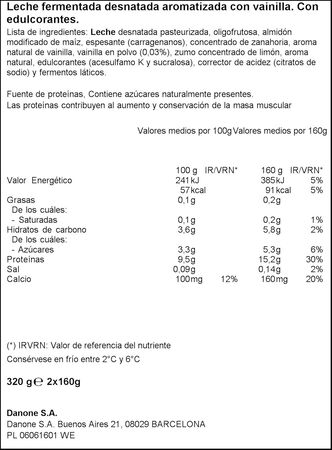 Yogur proteínas Yopro pack 2 vainilla