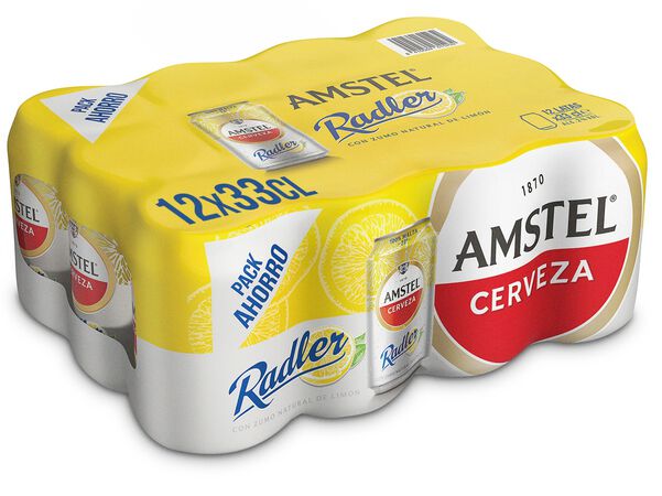 Cerveza con limón Amstel Radler pack 12 latas