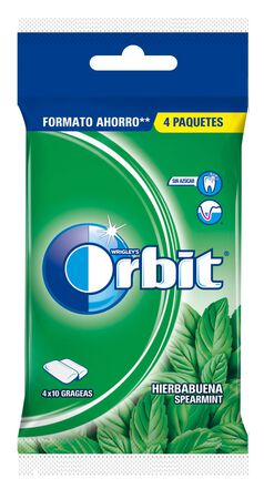 Chicles hierbabuena sin azúcar Orbit pack 4