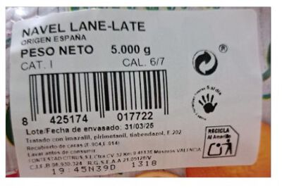 Naranja de zumo malla 5kg