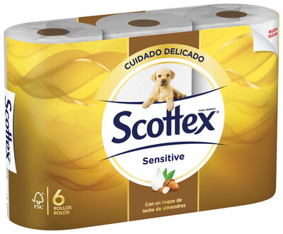 Papel higi&eacute;nico Scottex 6 rollos sensitive