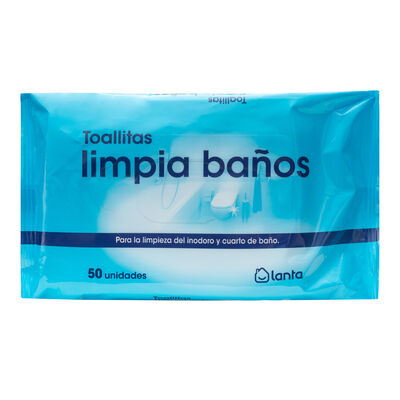Toallitas limpia ba&ntilde;os Lanta 50 unidades