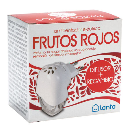 Ambientador eléctrico Lanta aparato+recambio 25ml frutos rojos