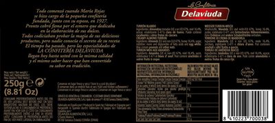 Turr&oacute;n blando Delaviuda 250gr