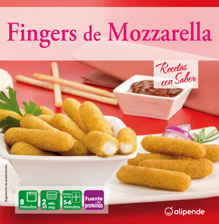 Fingers de mozzarella Alipende 400g rebozados
