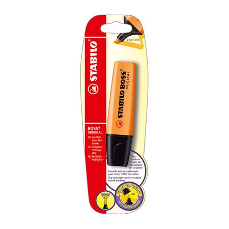 Marcador Fluorescente Stalibo Boss Naranja