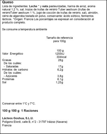 Queso roule con trufa Rians 100g