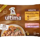 Ultima perro mini pouches sabor salmón / pavo 4x100g