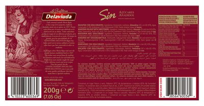 Mazapán sin azúcar Delaviuda 200g