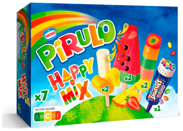 Helado pirulo happy mix Nestlé 7 uds