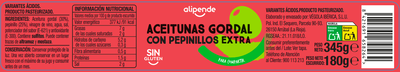 Aceitunas gordal Alipende 180g con pepinillo