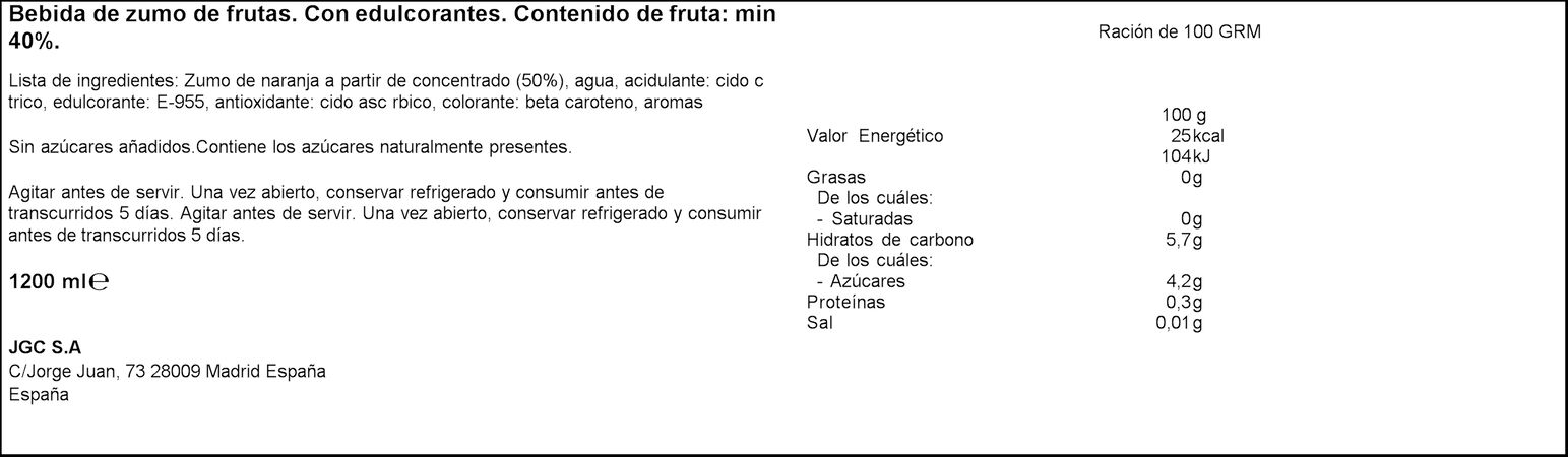 Néctar de naranja Disfruta pack 6