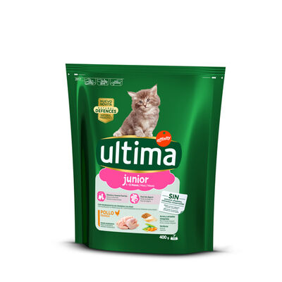 Pienso gato Ultima junior pollo arroz 400g