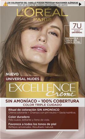 Tinte de cabello L'Oréal Excellence Creme nº7u rubio universal
