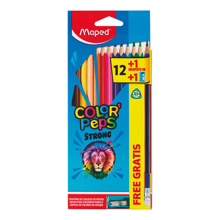 Lápiz + sacapuntas color Maped 12+ 1 uds