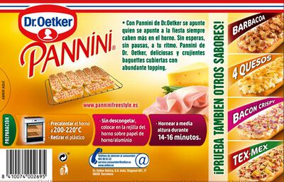Pannini Dr Oetker 250g jamón y queso