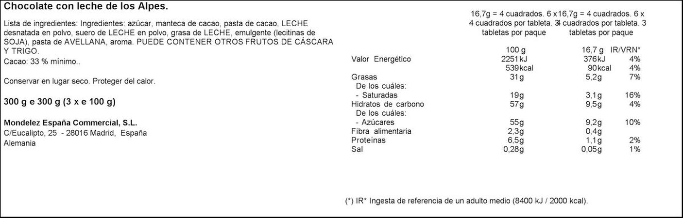 Chocolate con leche Milka 100g pack-3