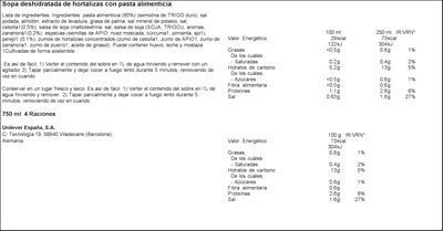 Sopa Knorr 82g letritas