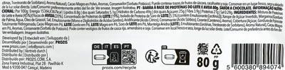Barrita de proteinas whey con sabor a avena y chocolate Prozis 80g