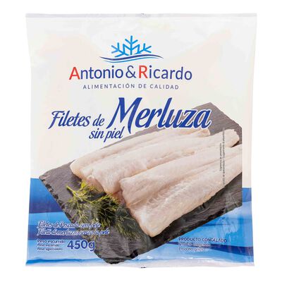Filete de merluza Antonio y Ricardo 450g sin piel