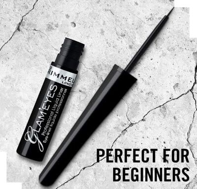 Maquillaje delineador de ojos Rimmel Glam'eyes 001