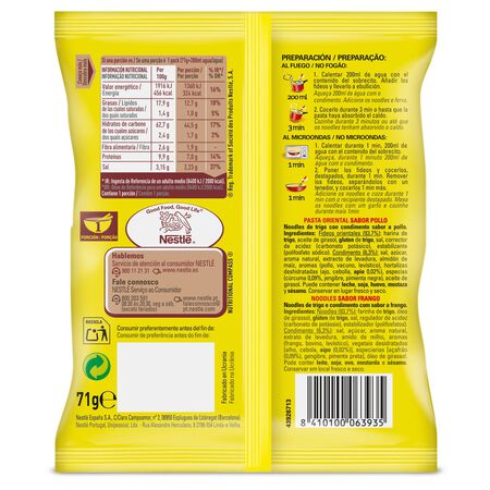 Pasta oriental fusian Maggi 71g pollo